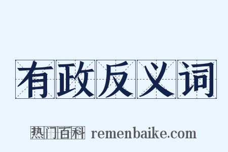 有政反义词是什么意思的图片